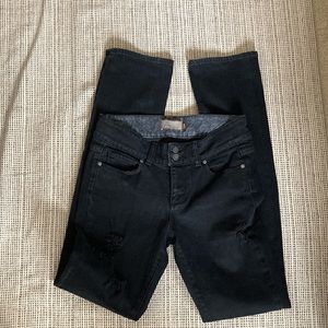 Paige Premium Denim Black Distressed Jeans Size 27